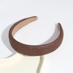 Boho wide size straw headband