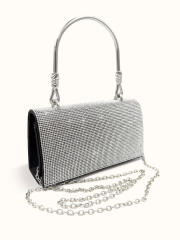 Elegant pave setting rhinestone evening bag