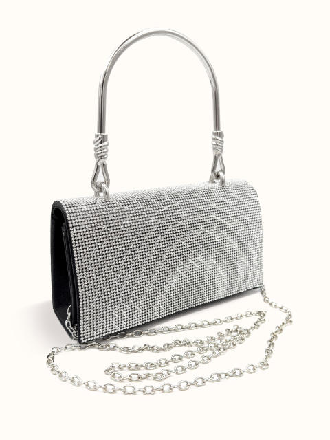 Elegant pave setting rhinestone evening bag