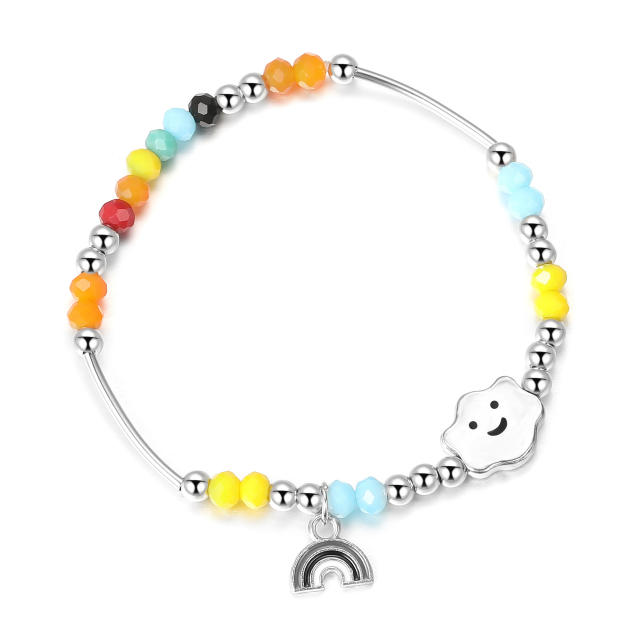 Cute rainbow bead bracelet