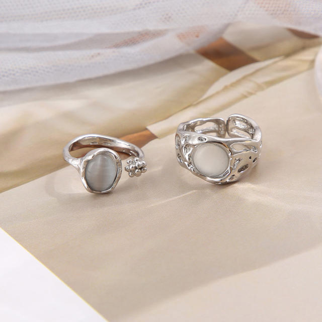 INS trend easy match heart adjustable rings