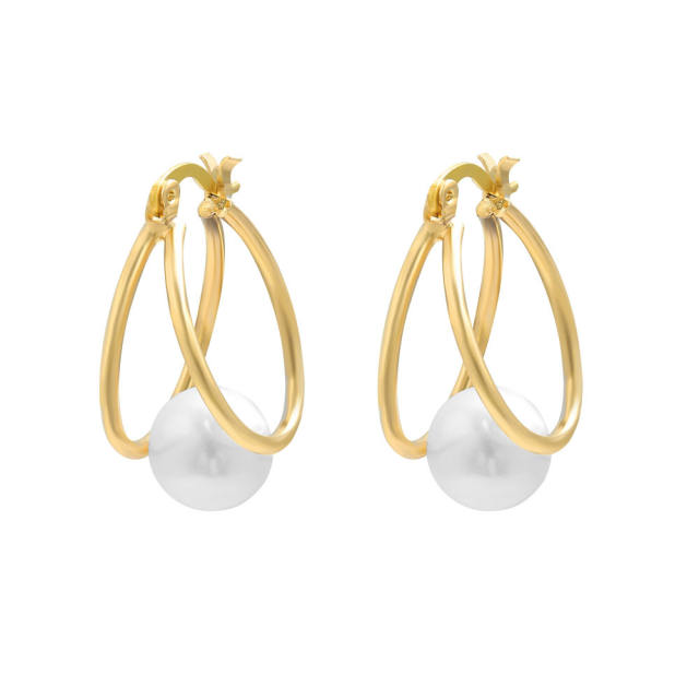 Baroque pearl earrings