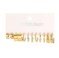 6 pair easy match alloy earring set
