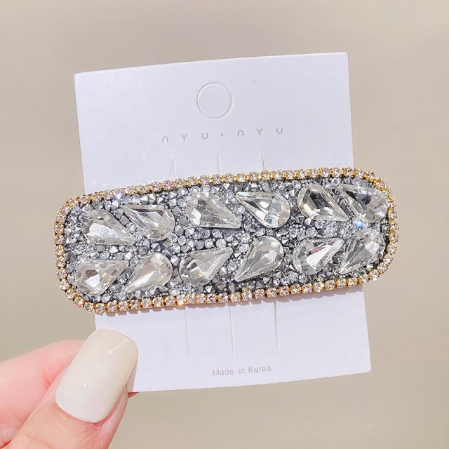 Korean fashion luxury rhinestone snap hair clips