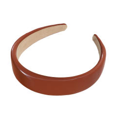 PU leather plain color padded headband