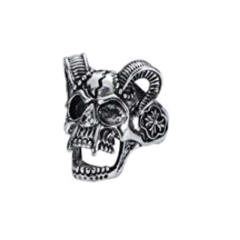Punk trend skull head rings for men