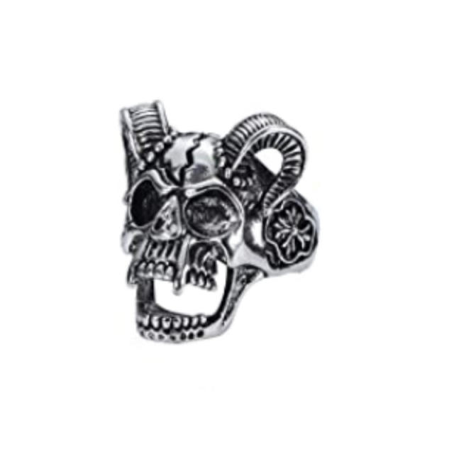 Punk trend skull head rings for men