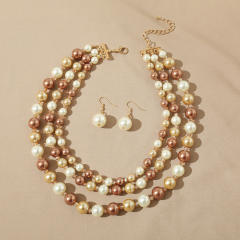 Creative imitation pearl bead jewelry set