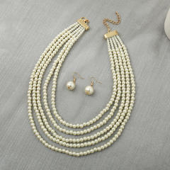 Creative imitation pearl layer jewelry set