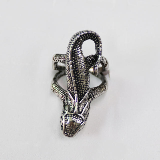 Punk trend skull head rings for men