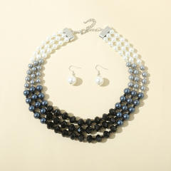 Creative imitation pearl bead jewelry set