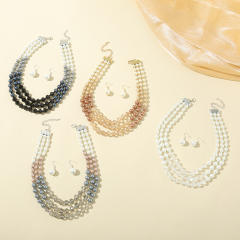 Creative imitation pearl bead jewelry set