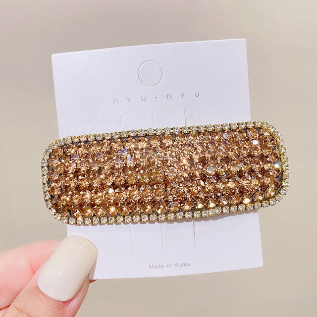 Korean fashion luxury rhinestone snap hair clips