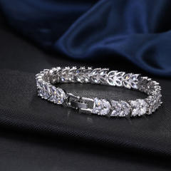 Luxury cubic zircon copper tennis bracelet