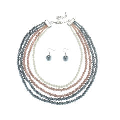 Creative imitation pearl layer jewelry set