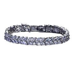 Luxury cubic zircon copper tennis bracelet