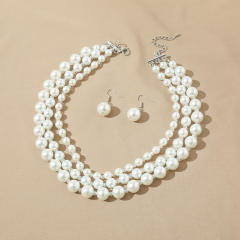 Creative imitation pearl bead jewelry set