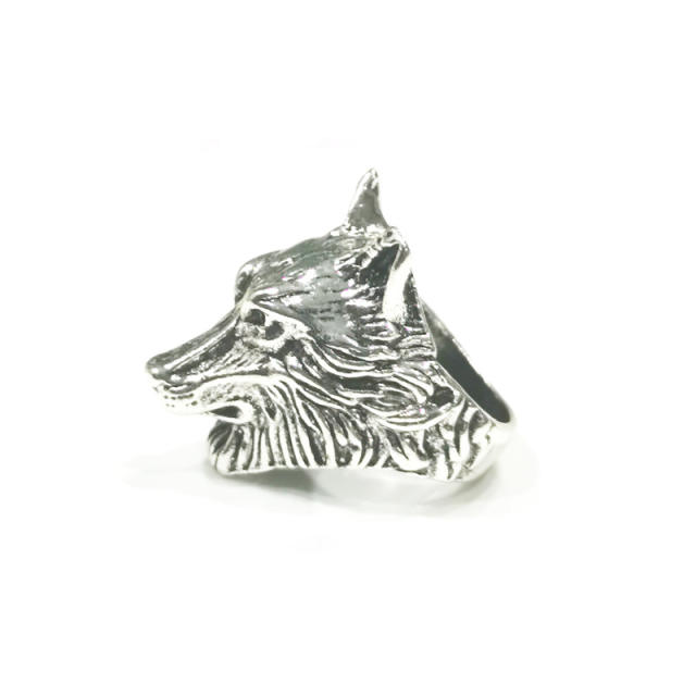Punk trend skull head rings for men