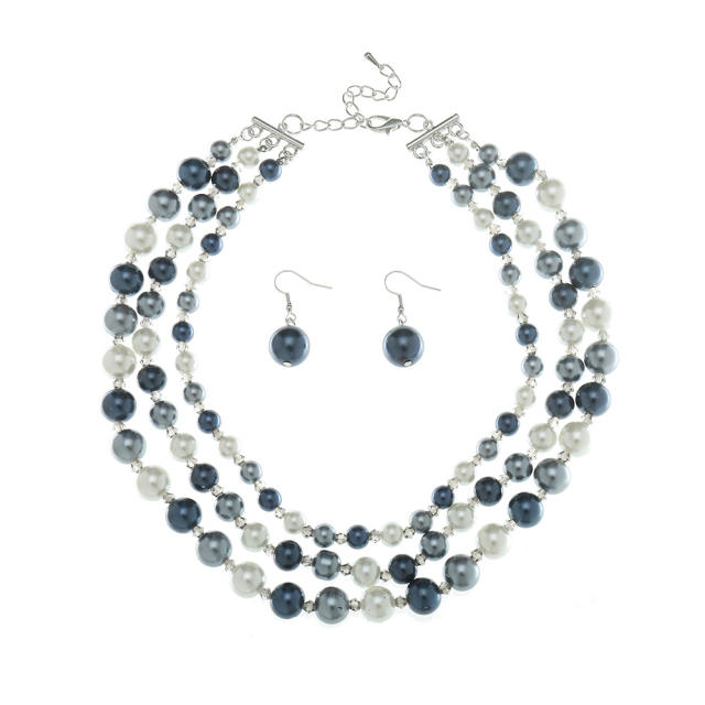Creative imitation pearl bead jewelry set