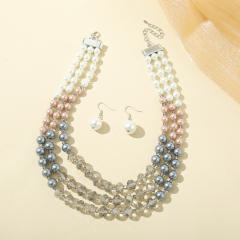 Creative imitation pearl bead jewelry set