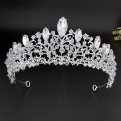 Baroque color glass crystal statement crown