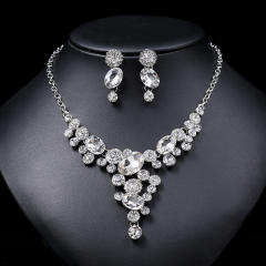 Luxury glass crystal statement alloy jewelry set
