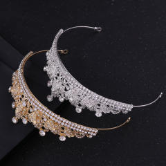 Occident fahsion rhinestone setting alloy crown