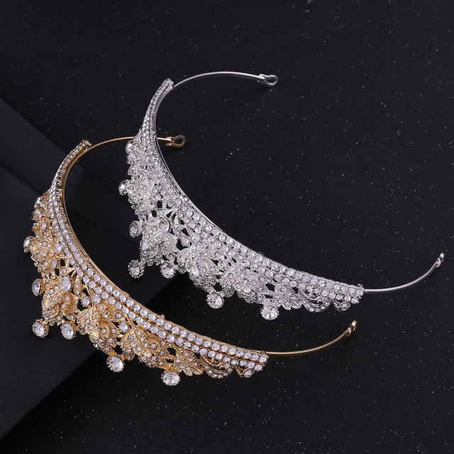 Occident fahsion rhinestone setting alloy crown