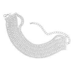 Luxury rhienstone pave setting layer bracelet