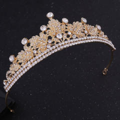 Occident fahsion rhinestone setting alloy crown