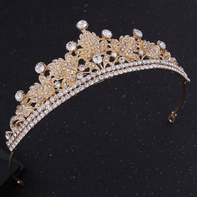 Occident fahsion rhinestone setting alloy crown