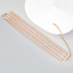 Luxury rhienstone pave setting layer bracelet