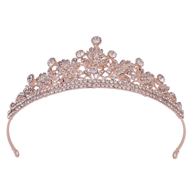 Occident fahsion rhinestone setting alloy crown