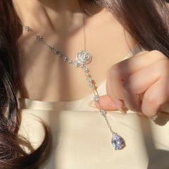 Luxury diamond camellia jewelry set