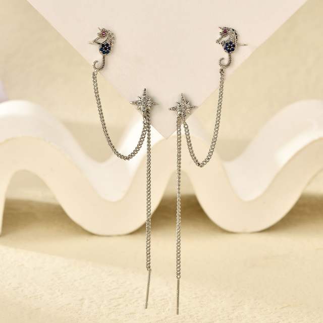 Elegant unique copper threader earrings