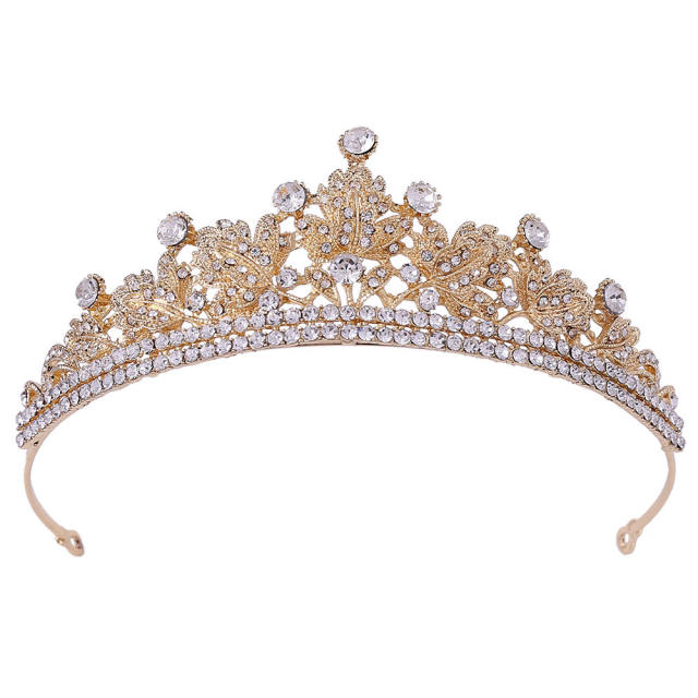 Occident fahsion rhinestone setting alloy crown