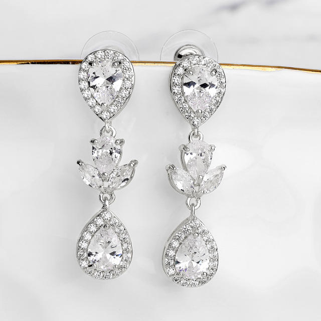 Popular cubic zircon diamond necklace set