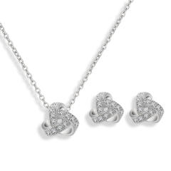 Korean fashion diamond twist triangle jewelry set