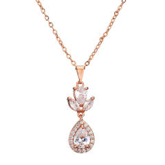 Popular cubic zircon diamond necklace set