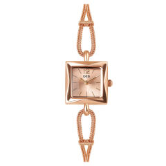 Concise square design chain band women watch
