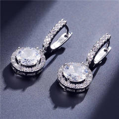Round piece cubic zircon diamond necklace set
