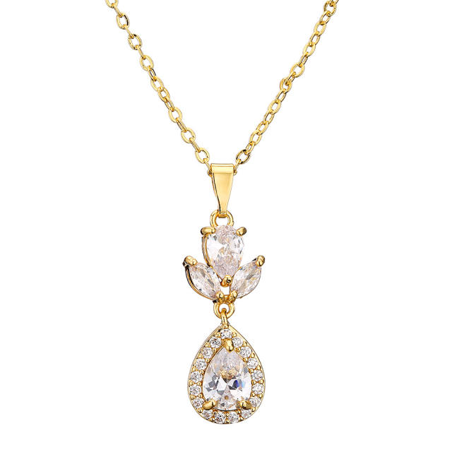 Popular cubic zircon diamond necklace set
