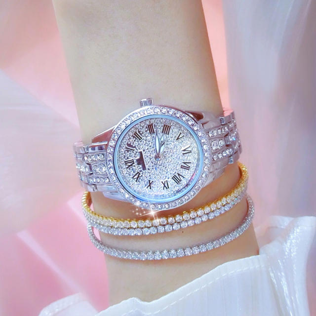 Luxury diamond women watch
