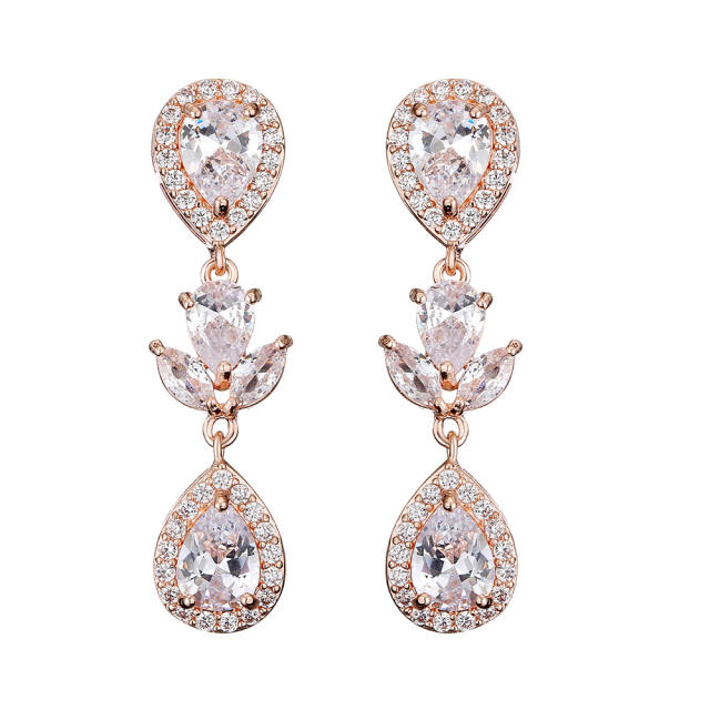 Popular cubic zircon diamond necklace set