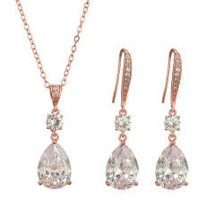 AAA cubic zircon drop jewelry set