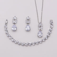 Classic AAA  cubic zircon copper jewelry set