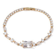 Super shiny cubic zircon diamond bracelet