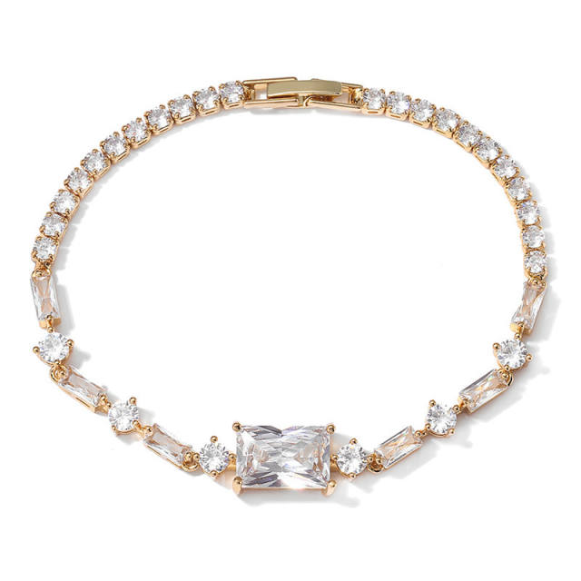 Super shiny cubic zircon diamond bracelet