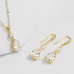 AAA cubic zircon drop jewelry set