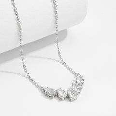 Concise cubic zircon copper jewelry set
